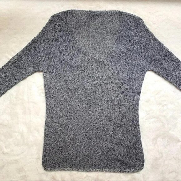 Babaton Aritzia Womens Jarrod Sweater V-neck Long sleeve Gray Knit Heathered - Picture 12 of 16